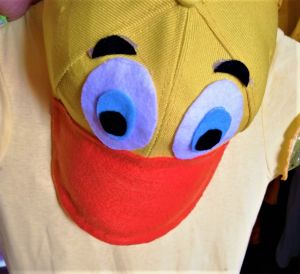 Kids Costumes to Hire - Dippy Duck - hat, shirt, tights, tutu